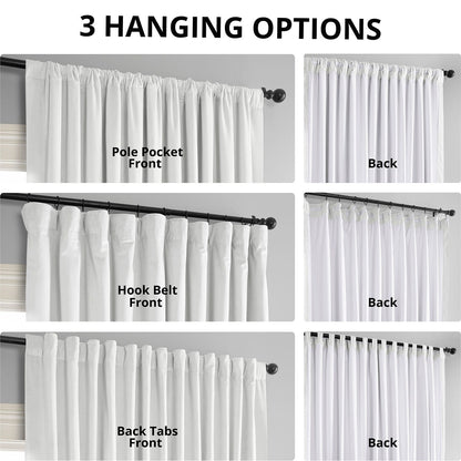 Rideaux occultants extra larges en velours Signature Exclusive Fabrics (1 panneau) - Rideaux occultants luxueux