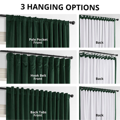 Rideaux occultants extra larges en velours Signature Exclusive Fabrics (1 panneau) - Rideaux occultants luxueux