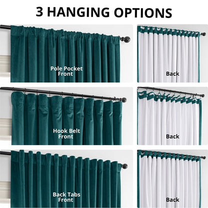 Rideaux occultants extra larges en velours Signature Exclusive Fabrics (1 panneau) - Rideaux occultants luxueux