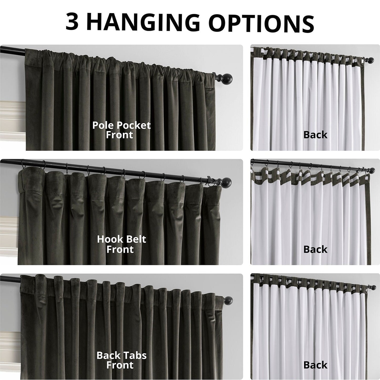 Rideaux occultants extra larges en velours Signature Exclusive Fabrics (1 panneau) - Rideaux occultants luxueux