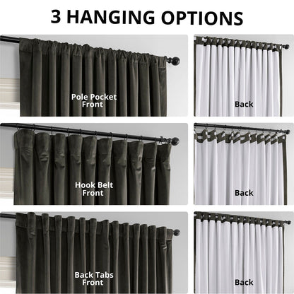 Rideaux occultants extra larges en velours Signature Exclusive Fabrics (1 panneau) - Rideaux occultants luxueux