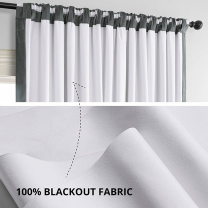 Rideaux occultants extra larges en velours Signature Exclusive Fabrics (1 panneau) - Rideaux occultants luxueux