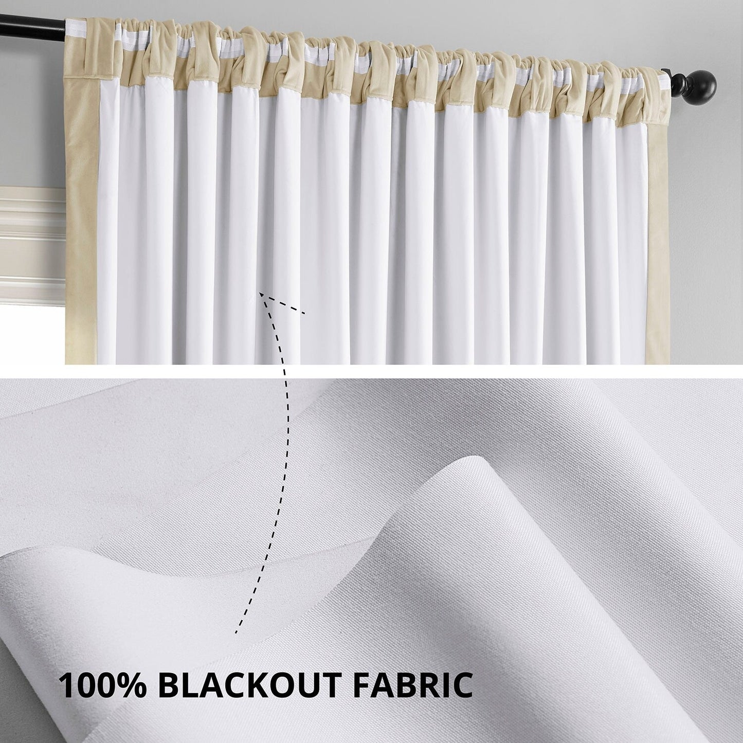 Rideaux occultants extra larges en velours Signature Exclusive Fabrics (1 panneau) - Rideaux occultants luxueux