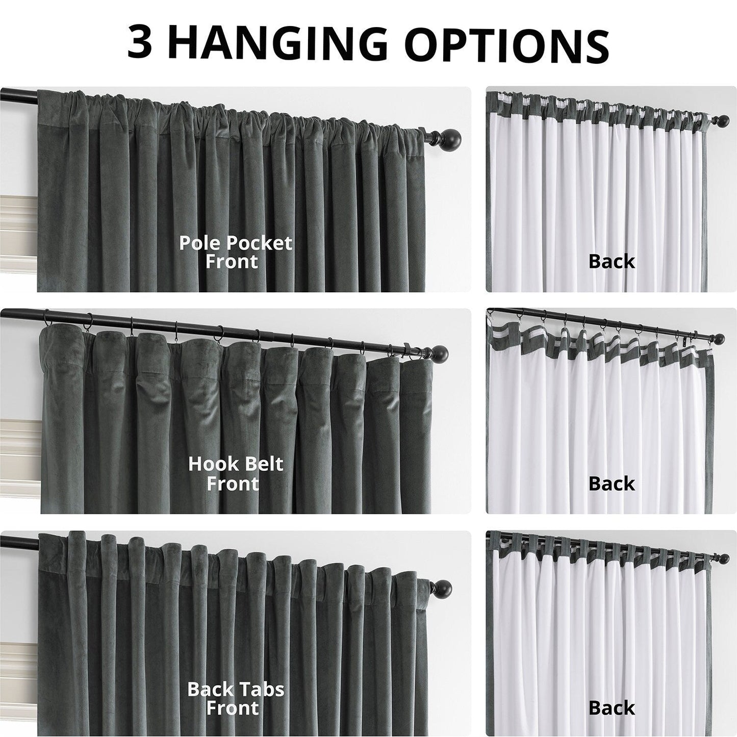 Rideaux occultants extra larges en velours Signature Exclusive Fabrics (1 panneau) - Rideaux occultants luxueux