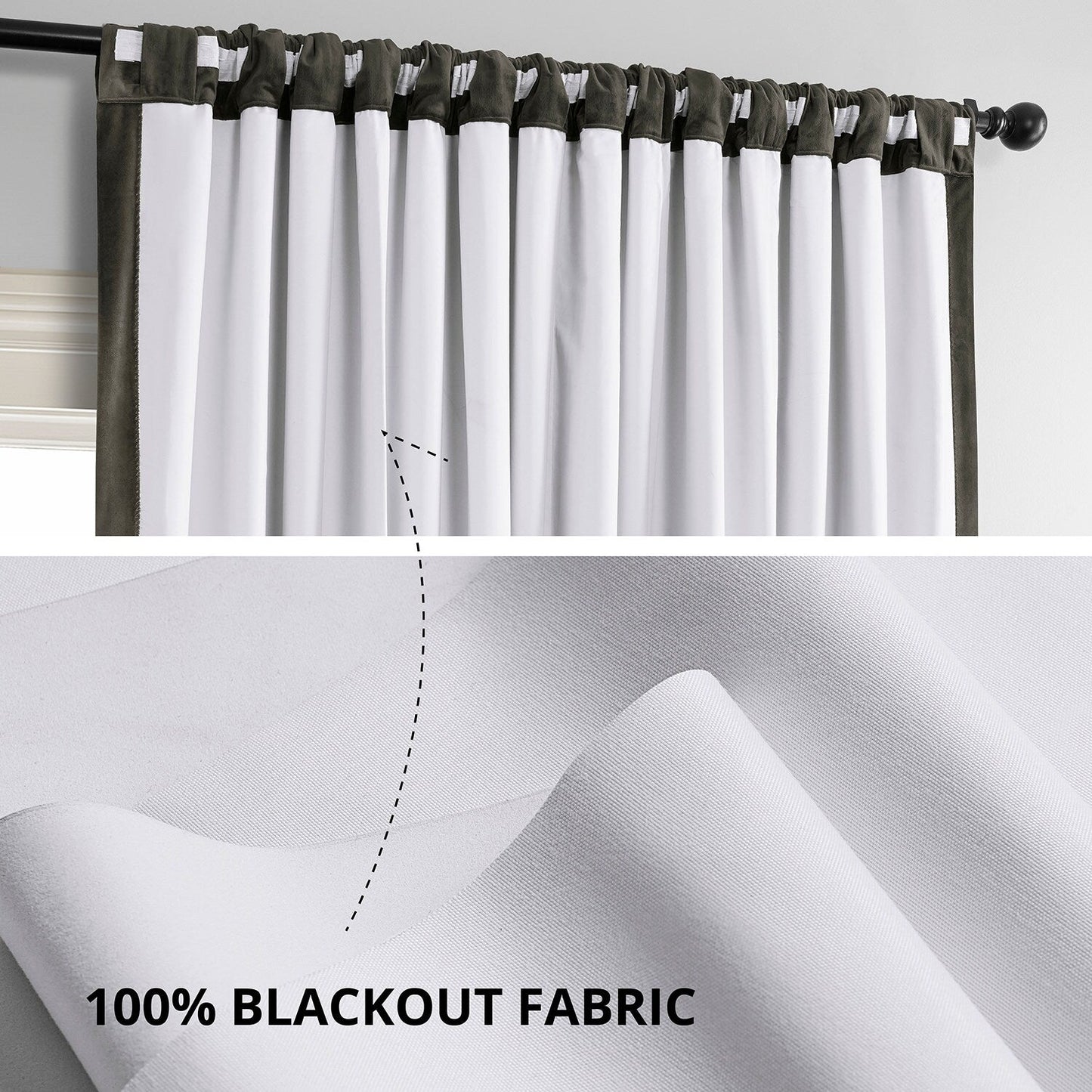 Rideaux occultants extra larges en velours Signature Exclusive Fabrics (1 panneau) - Rideaux occultants luxueux