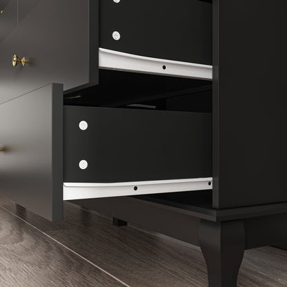 Commode double blanche à 10 tiroirs pour chambre à coucher, grand espace de rangement