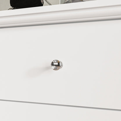 Commode double blanche à 10 tiroirs pour chambre à coucher, grand espace de rangement