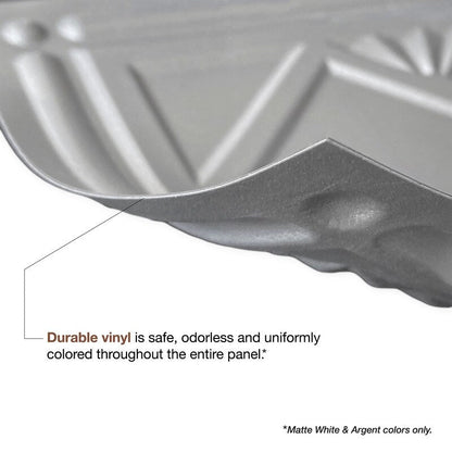 Panneau mural en PVC FASÄDE Alphabet 122 x 244 cm, blanc mat