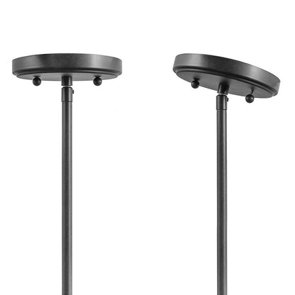 Suspension en forme de dôme de style industriel à 3 lumières, style ferme, en métal, linéaire, pour îlot de cuisine, finition bronze huilé