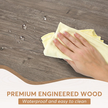 Table à manger de style ferme pour 6 personnes, table de cuisine rectangulaire en bois de 70,8 pouces