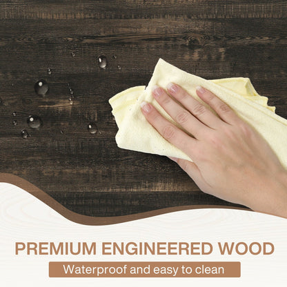 Table à manger de style ferme pour 6 personnes, table de cuisine rectangulaire en bois de 70,8 pouces