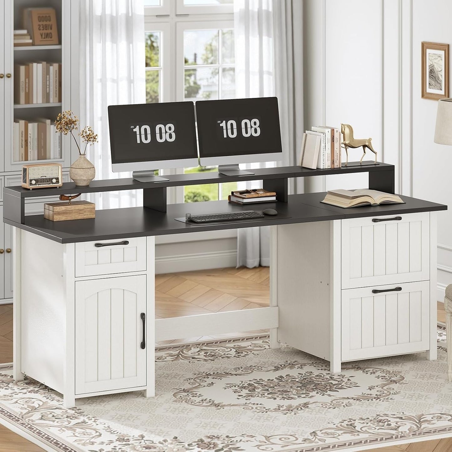 Bureau de direction de ferme Bureau à domicile Tiroir de classement Support d'écran Prise de courant