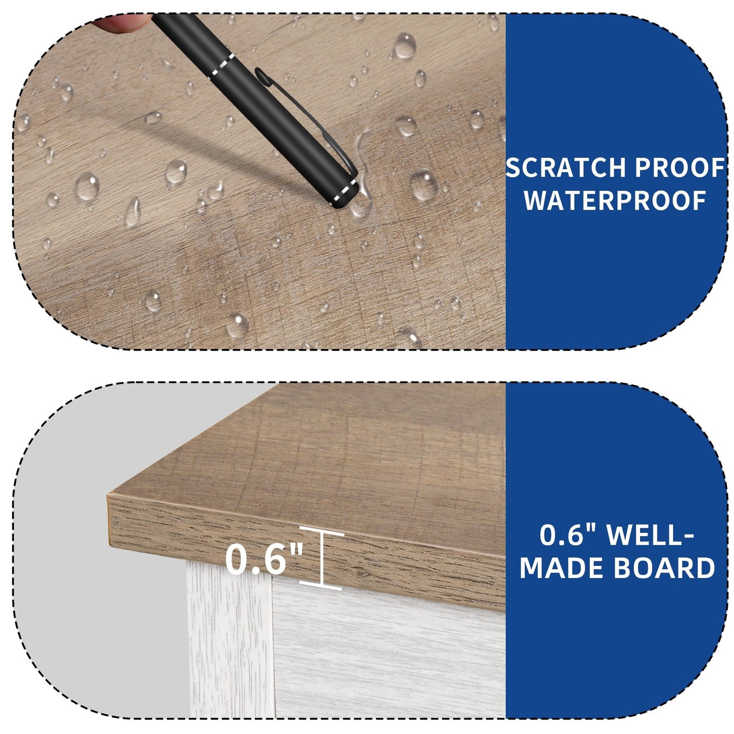 Meuble TV Farmhouse pouvant accueillir jusqu'à 65 téléviseurs avec portes et étagères ouvertes Console multimédia Prise de courant