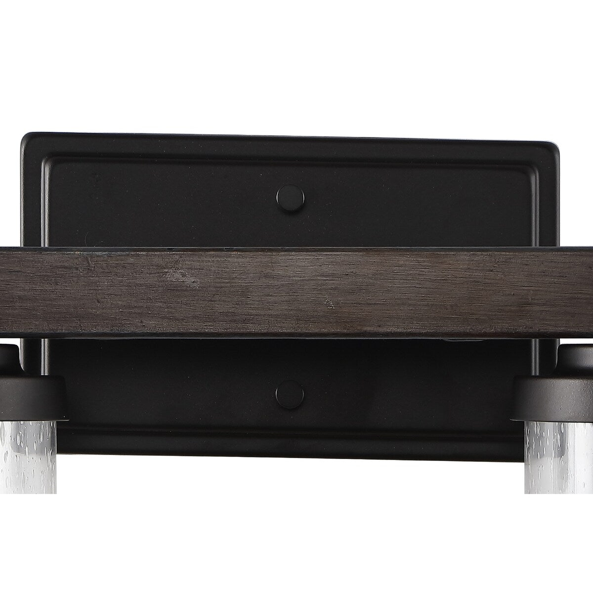 Applique murale rustique à LED en fer et verre grainé, par JONATHAN Y