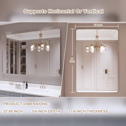 Miroir de salle de bain mural encadré