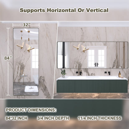 Miroir de salle de bain mural encadré