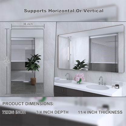 Miroir de salle de bain mural encadré