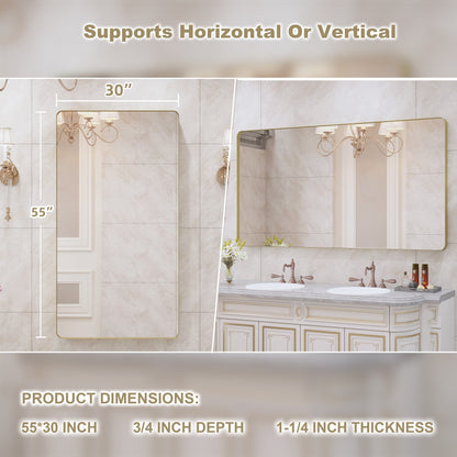 Miroir de salle de bain mural encadré