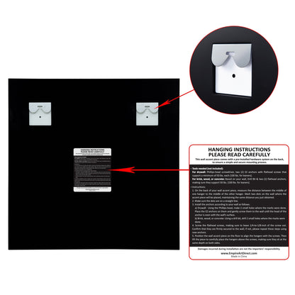 Miroir mural biseauté sans cadre à prisme - Carré/Rectangulaire - Transparent