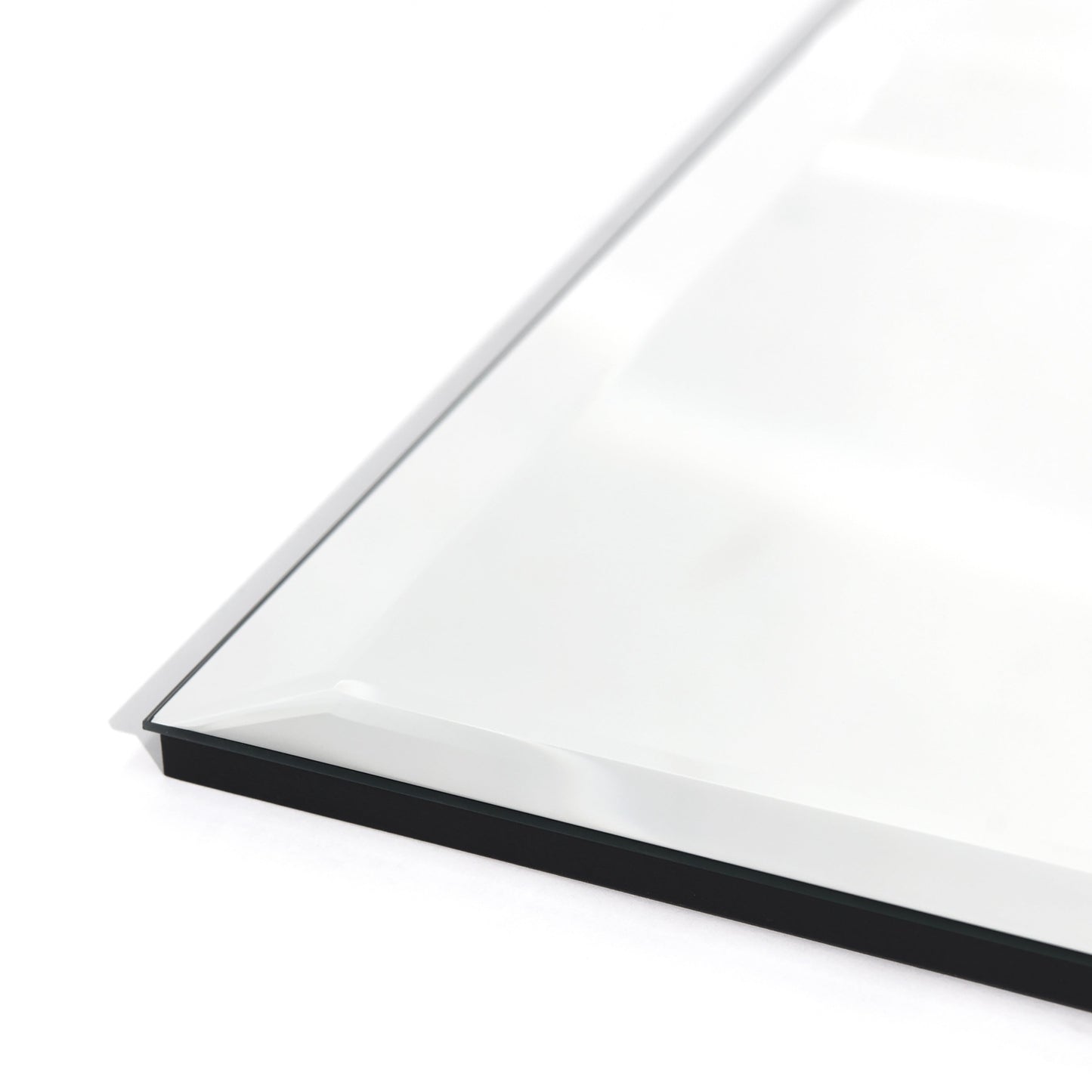 Miroir mural biseauté sans cadre à prisme - Carré/Rectangulaire - Transparent