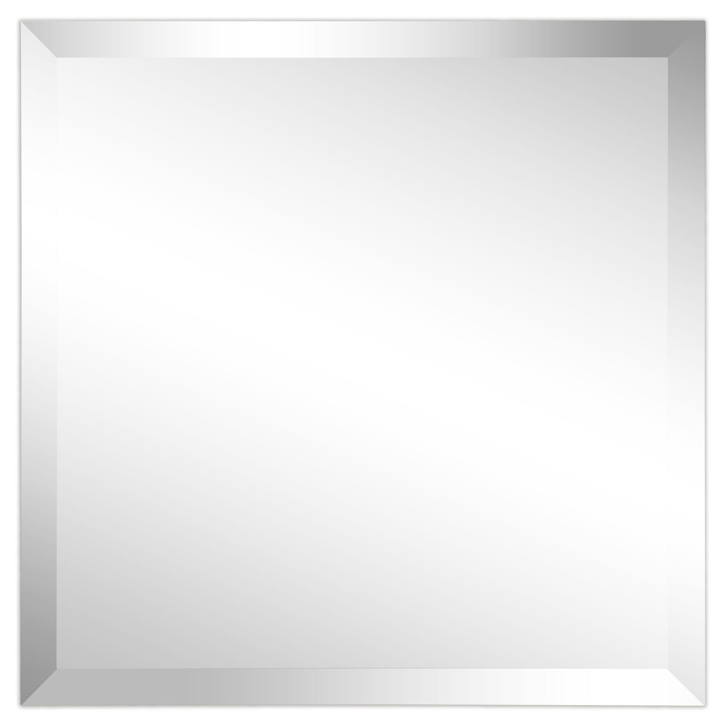 Miroir mural biseauté sans cadre à prisme - Carré/Rectangulaire - Transparent