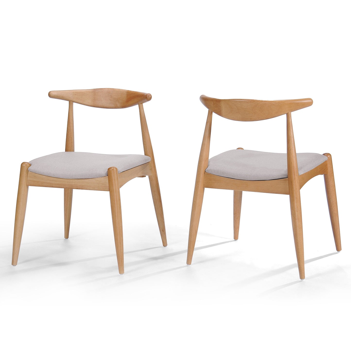 Chaises de salle à manger modernes du milieu du siècle Francie (lot de 2) par Christopher Knight Home - 20,50 l x 20,25 L x 29,75 H
