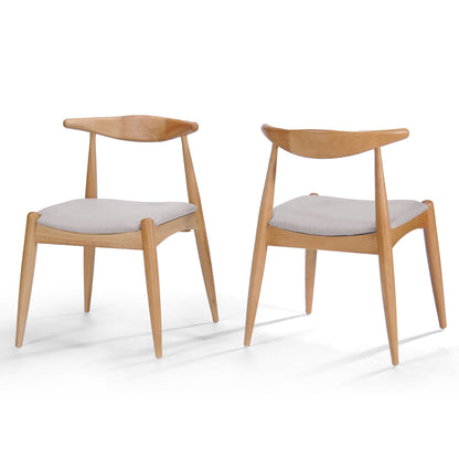 Chaises de salle à manger modernes du milieu du siècle Francie (lot de 2) par Christopher Knight Home - 20,50 l x 20,25 L x 29,75 H