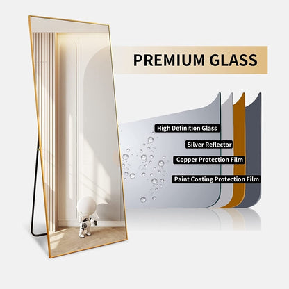 Grand miroir mural sur pied à suspendre