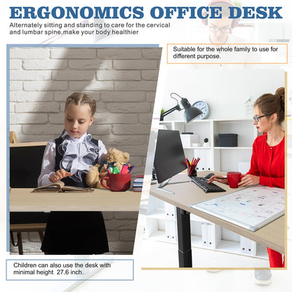 Bureau debout électrique réglable en hauteur Futzca avec panneau d'épissure