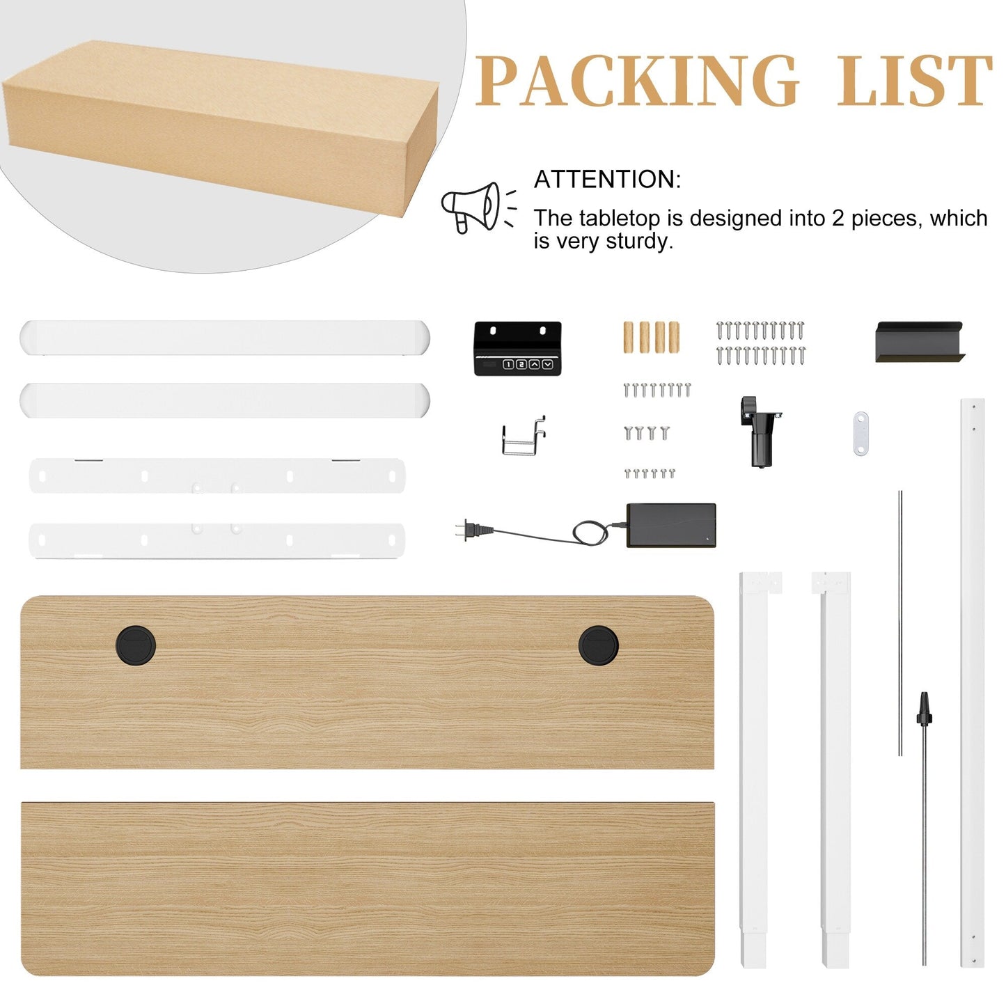 Bureau debout électrique réglable en hauteur Futzca avec panneau d'épissure