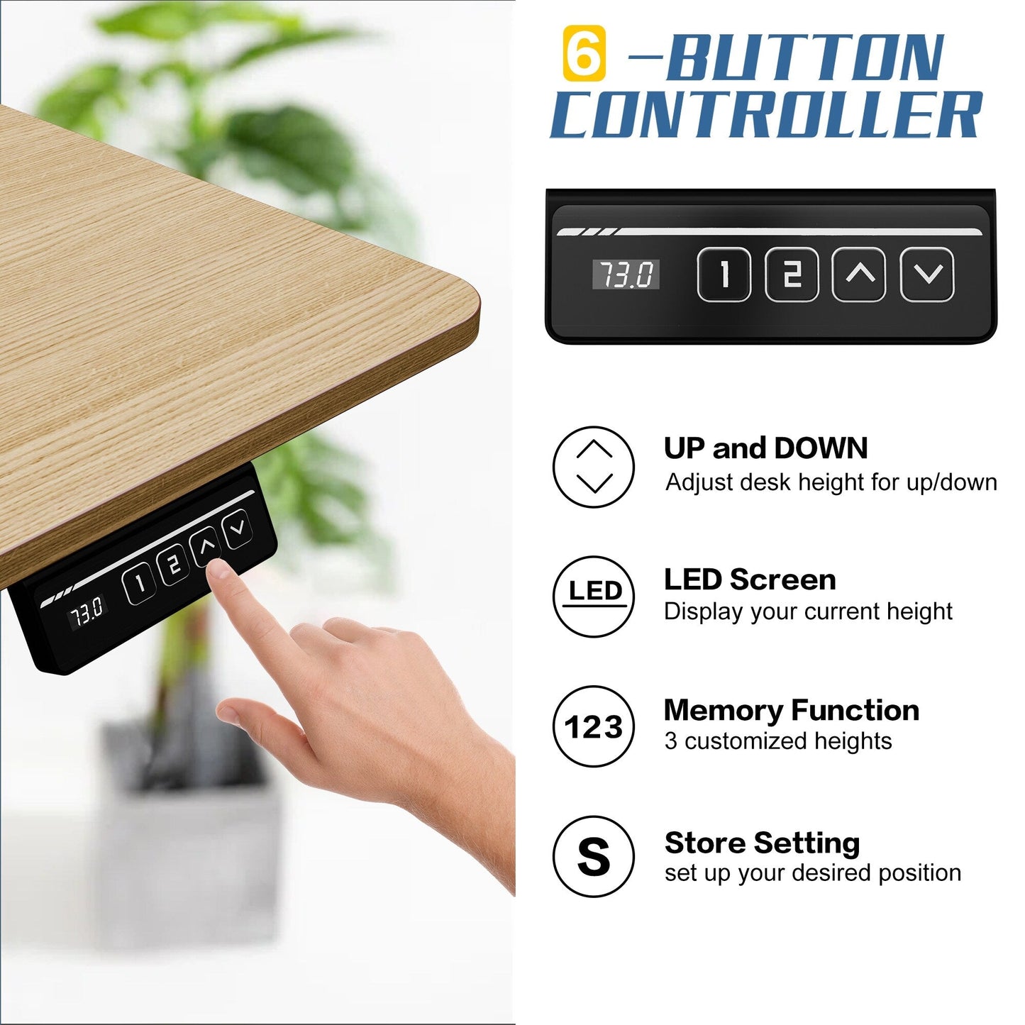 Bureau debout électrique réglable en hauteur Futzca avec panneau d'épissure