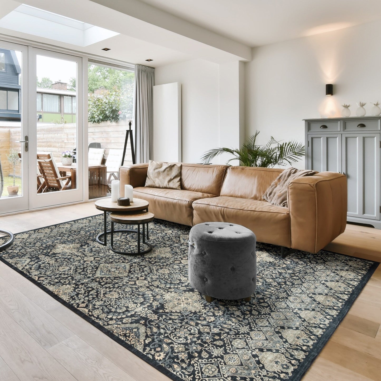 Collection de tapis Gertmenian Crystal Print, lavables, imprimés numériquement, à poils plats, en polyester antidérapant