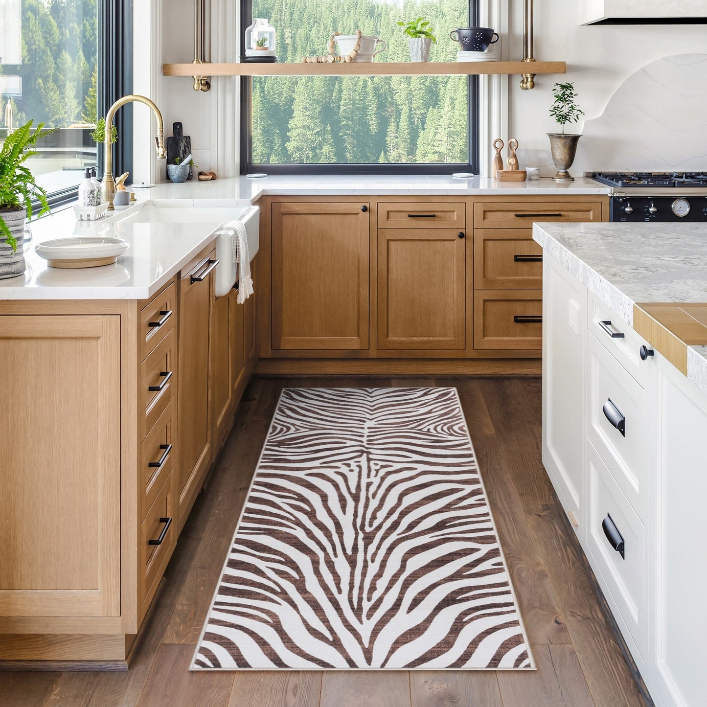 Collection de tapis Gertmenian Crystal Print, lavables, imprimés numériquement, à poils plats, en polyester antidérapant