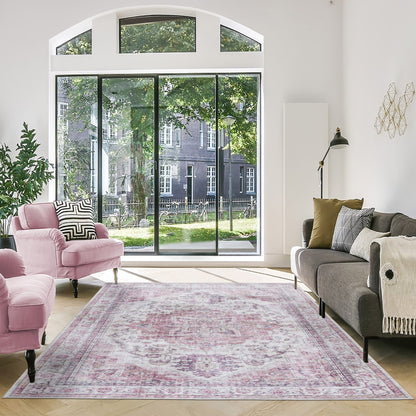 Collection de tapis Gertmenian Crystal Print, lavables, imprimés numériquement, à poils plats, en polyester antidérapant