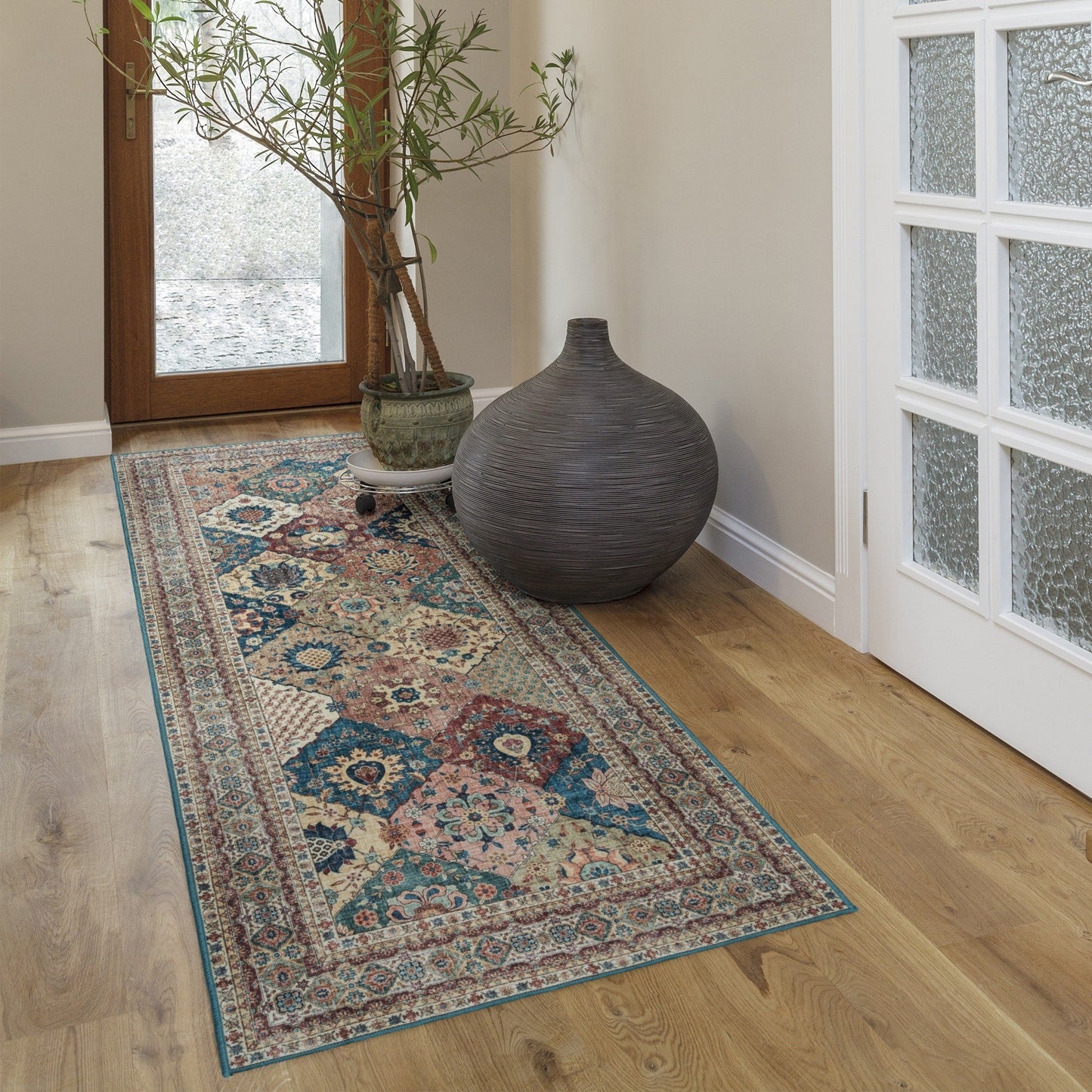 Collection de tapis Gertmenian Crystal Print, lavables, imprimés numériquement, à poils plats, en polyester antidérapant