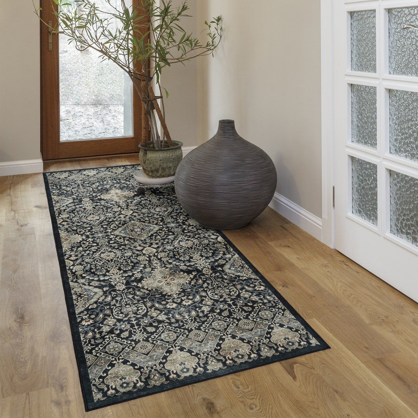 Collection de tapis Gertmenian Crystal Print, lavables, imprimés numériquement, à poils plats, en polyester antidérapant