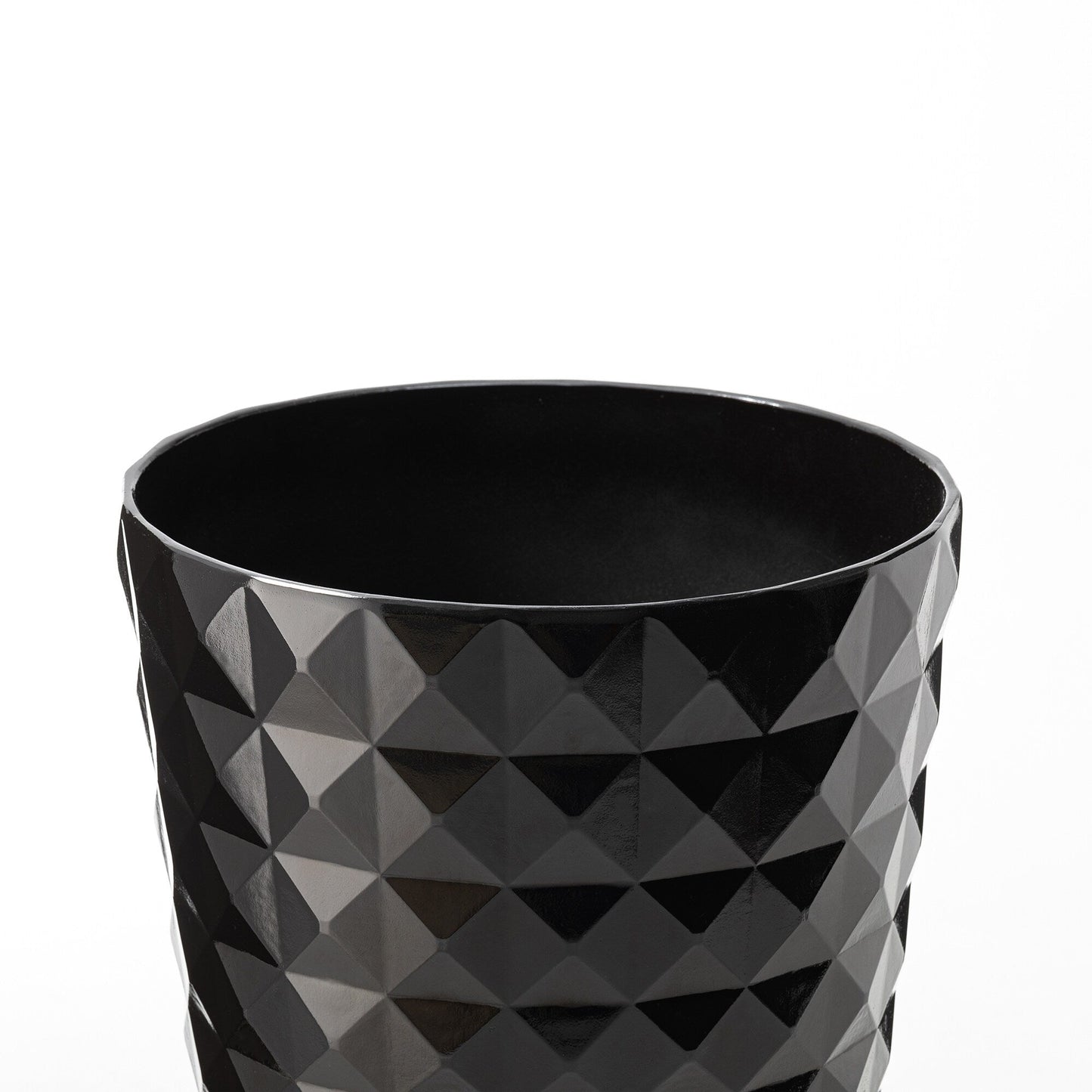 Glitzhome 19,75 H Pot de fleurs haut surdimensionné écologique en fausse céramique à texture diamant (lot de 2)