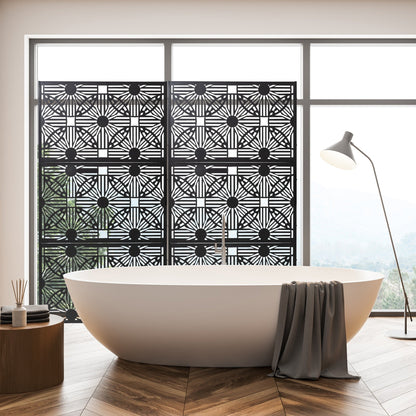 Paravent de confidentialité à 3 panneaux galvanisé à motifs floraux de 1,8 m de Glitzhome