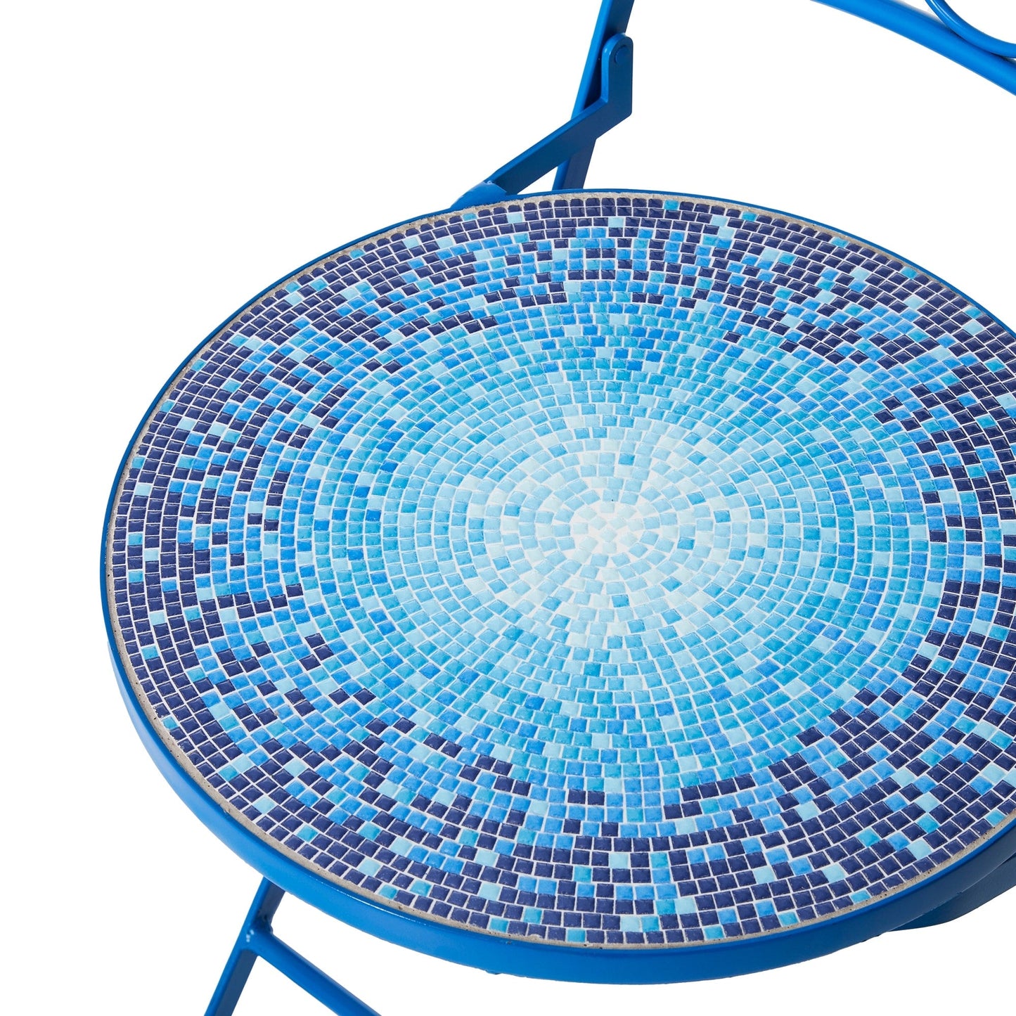 Ensemble de bistrot pliant d'extérieur en métal Glitzhome 3 pièces, table et chaises de patio