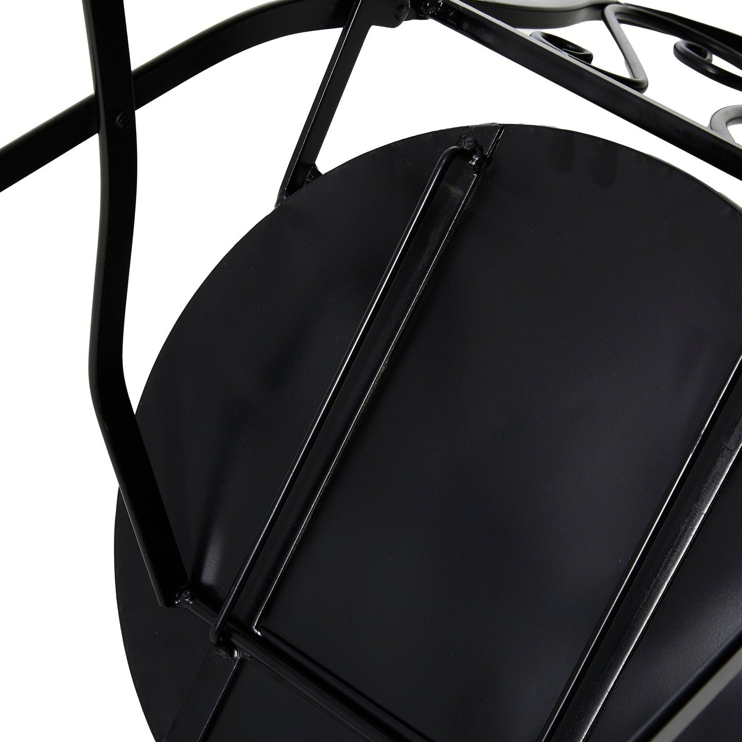 Ensemble de bistrot pliant d'extérieur en métal Glitzhome 3 pièces, table et chaises de patio