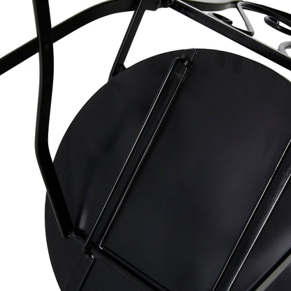 Ensemble de bistrot pliant d'extérieur en métal Glitzhome 3 pièces, table et chaises de patio