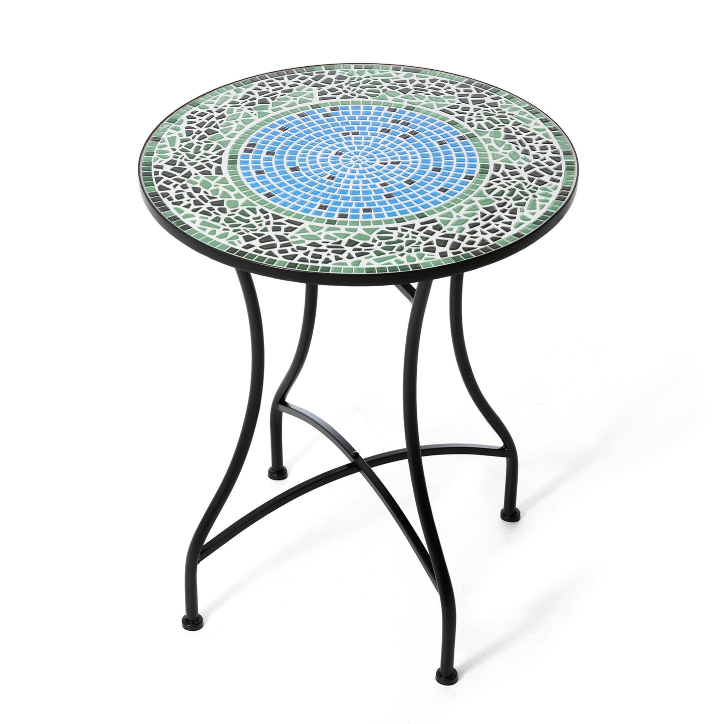 Ensemble de bistrot pliant d'extérieur en métal Glitzhome 3 pièces, table et chaises de patio