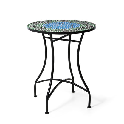 Ensemble de bistrot pliant d'extérieur en métal Glitzhome 3 pièces, table et chaises de patio