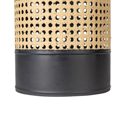 Lot de 2 vases de sol en métal bicolores dorés et noirs modernes Glitzhome