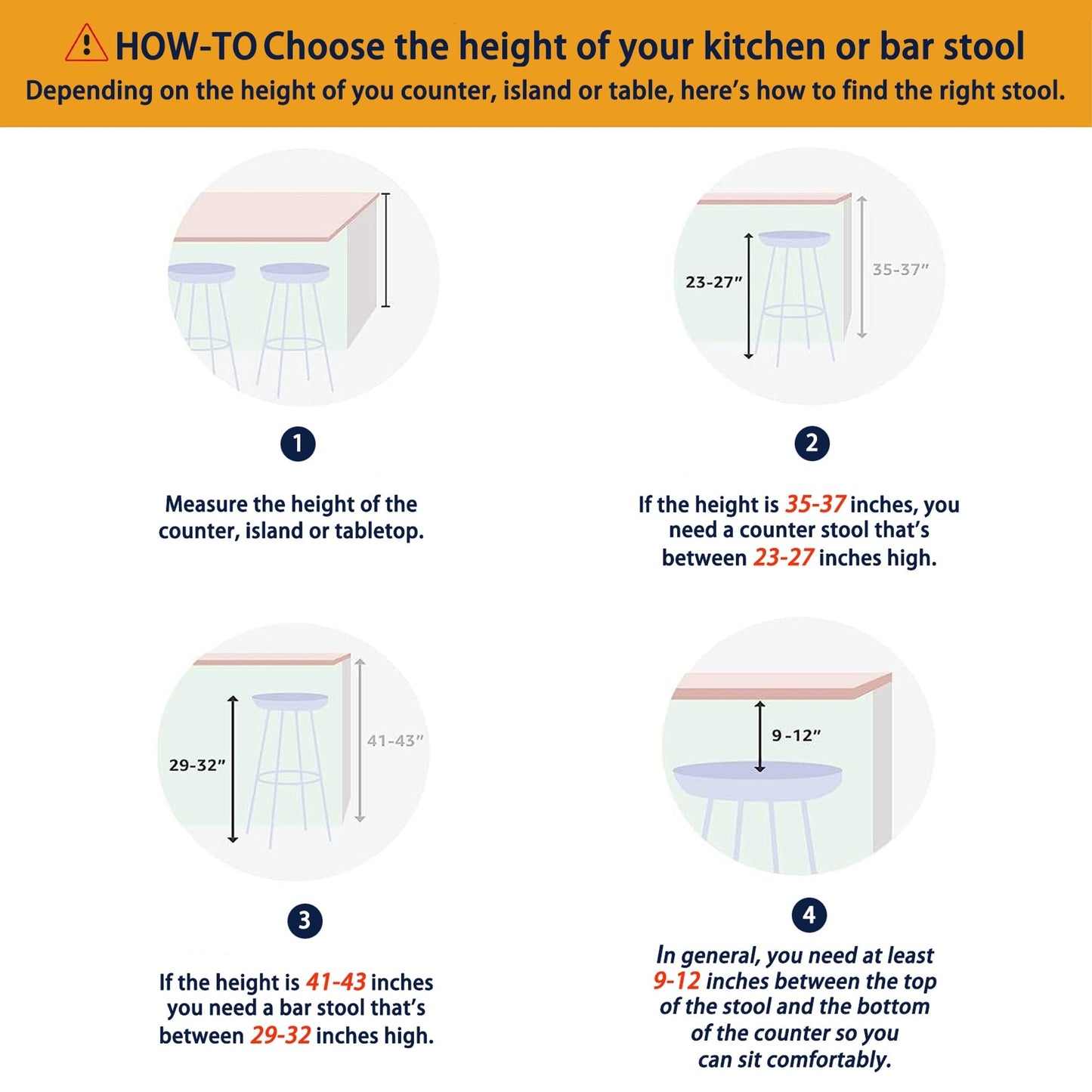 Ensemble de 2 ou 4 tabourets de bar pivotants modernes en bois à hauteur de comptoir et de bar Glitzhome