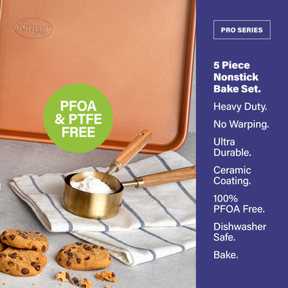 Batterie de cuisine et de pâtisserie Gotham Steel Pro anodisée dure 20 pièces