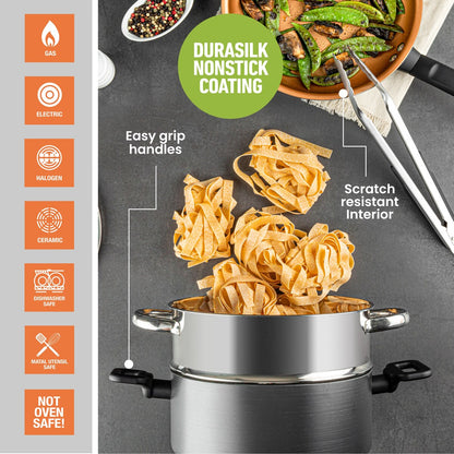 Batterie de cuisine antiadhésive anodisée dure Gotham Steel Pro Premier, 10 pièces