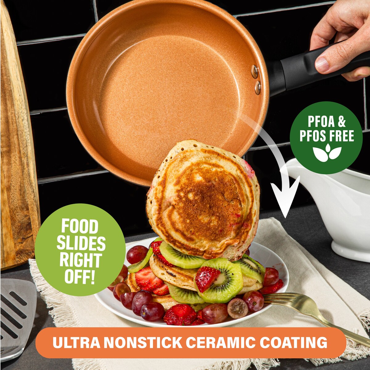 Batterie de cuisine antiadhésive anodisée dure Gotham Steel Pro Premier, 10 pièces