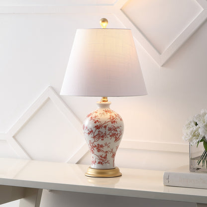 Lampe de table LED Grace 24 Floral, multicolore/laiton par JONATHAN Y