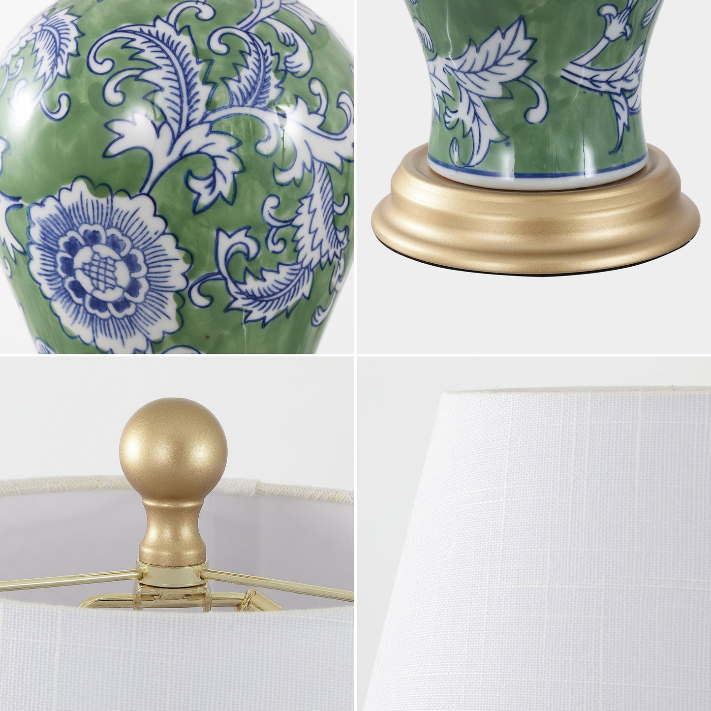 Lampe de table LED Grace 24 Floral, multicolore/laiton par JONATHAN Y